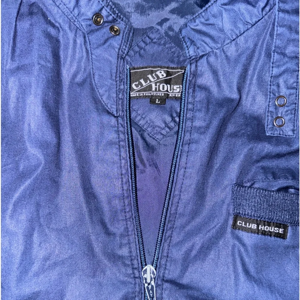 Club House Vintage “Members Only” Style 80’s Windbreaker Jacket: Adult Large